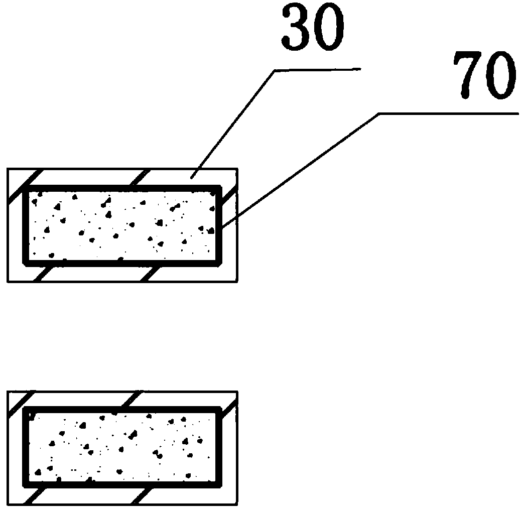 Double-connecting-beam structure and construction method thereof