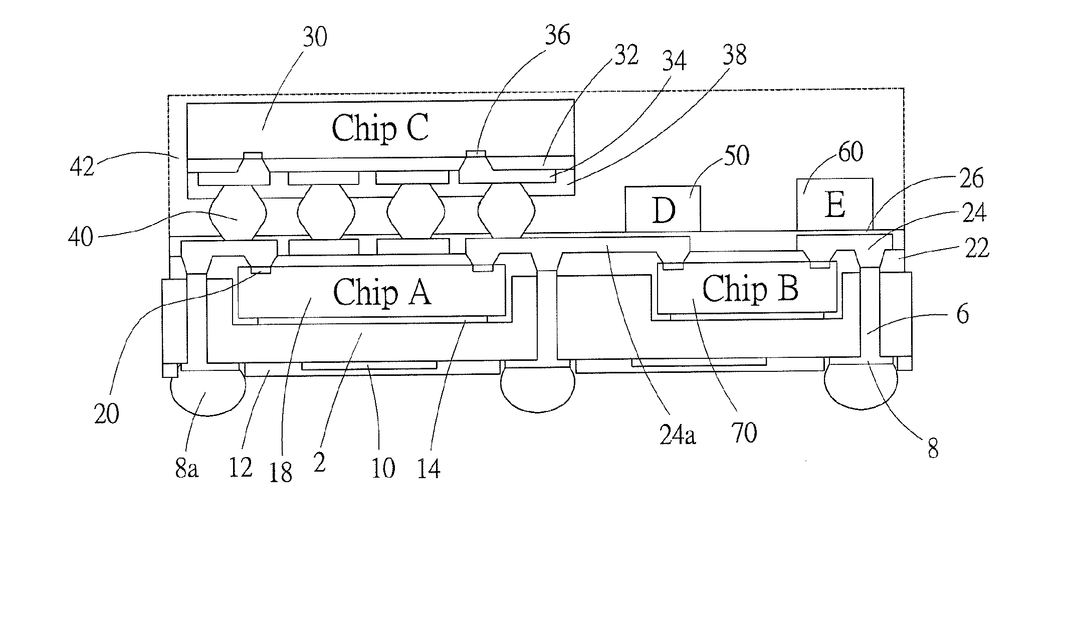 Multi-chips package and method of forming the same
