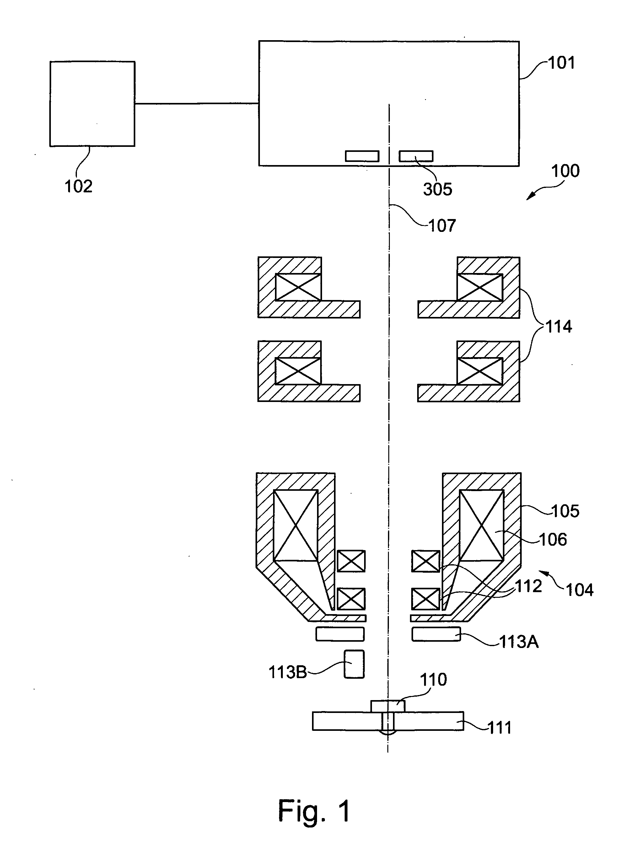 Electron gun used in particle beam device