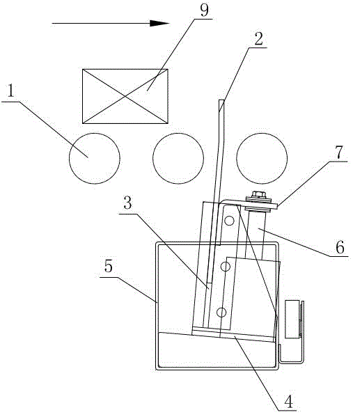 Pneumatic blocking device of conveyor