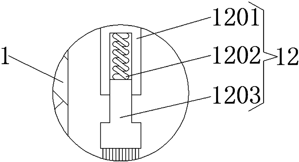 Peach cleaning fuzz removing device based on elastic squeezing and water recycling