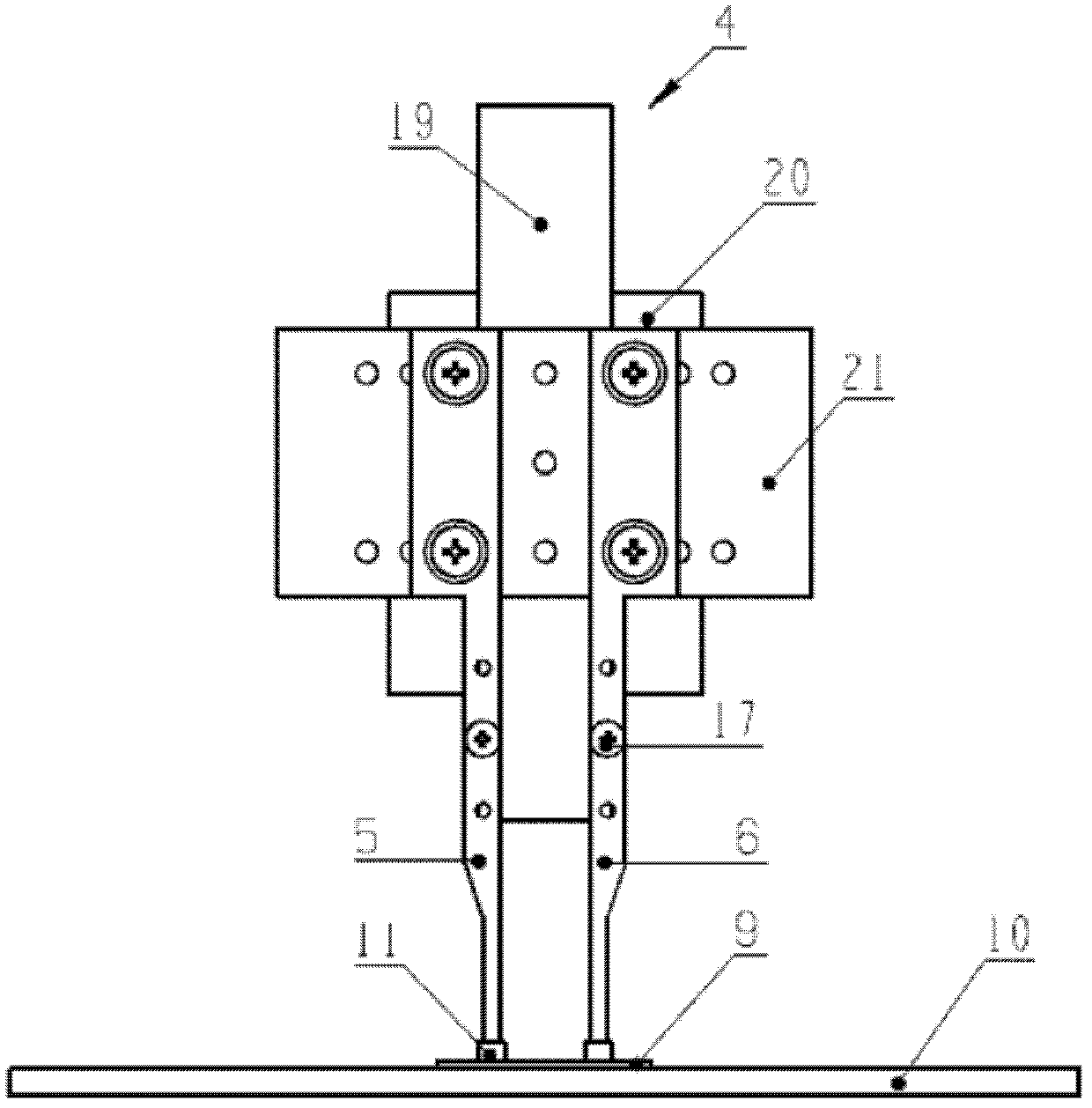 Positioning and splicing device of indicating grating