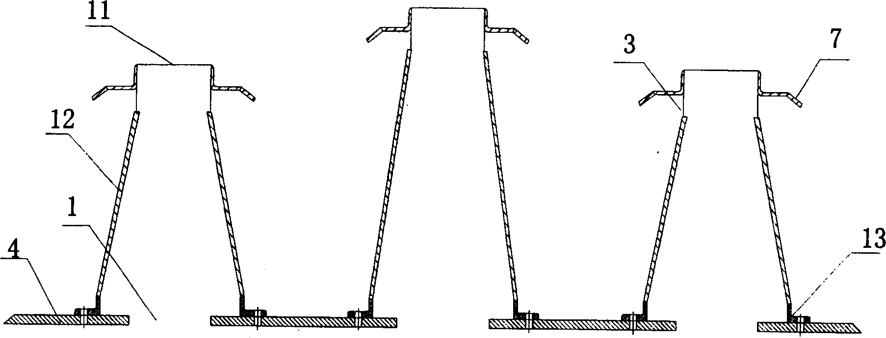 Method for setting gas-liquid cntacting combined components and knockout tower of mass transfer of using the method