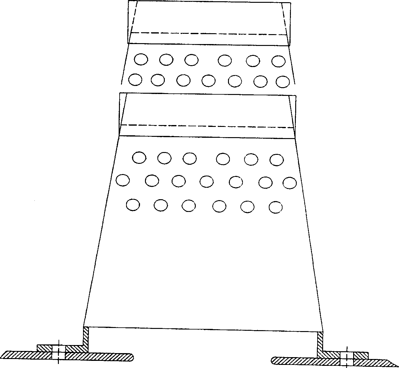 Method for setting gas-liquid cntacting combined components and knockout tower of mass transfer of using the method