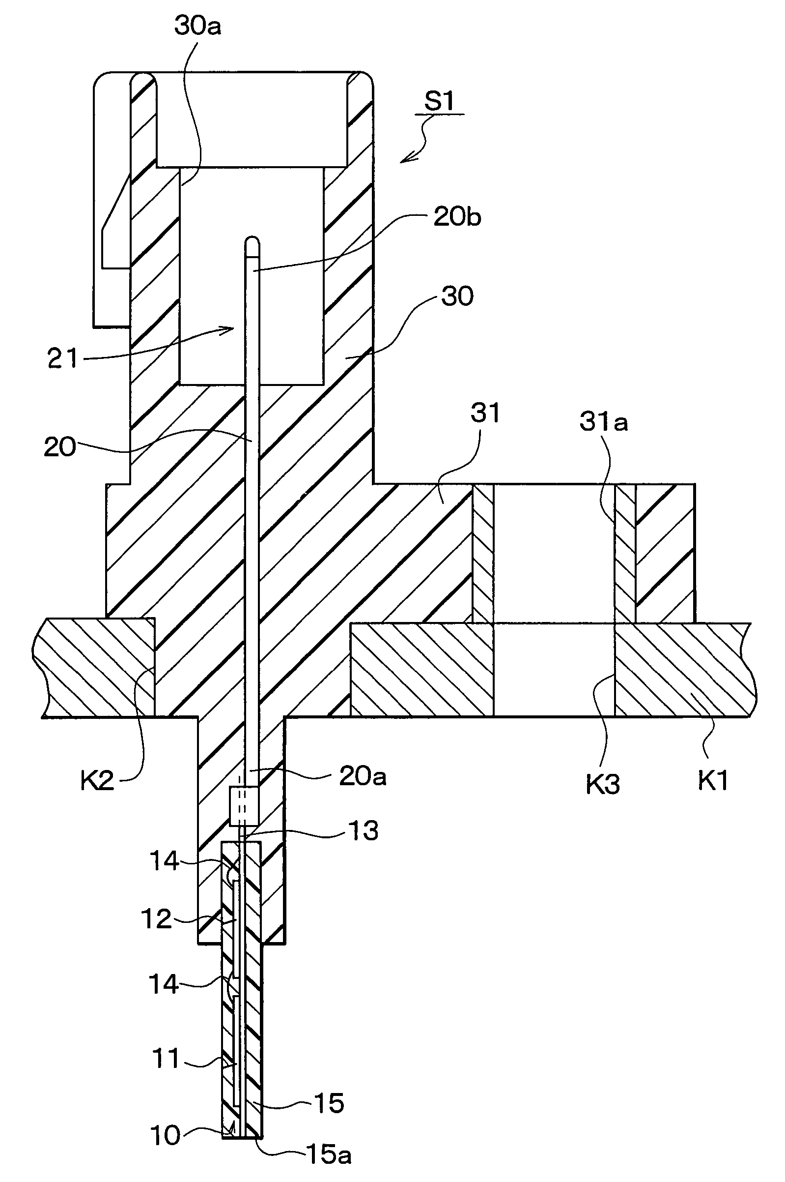 Sensor having resin mold casing and method of manufacturing the same