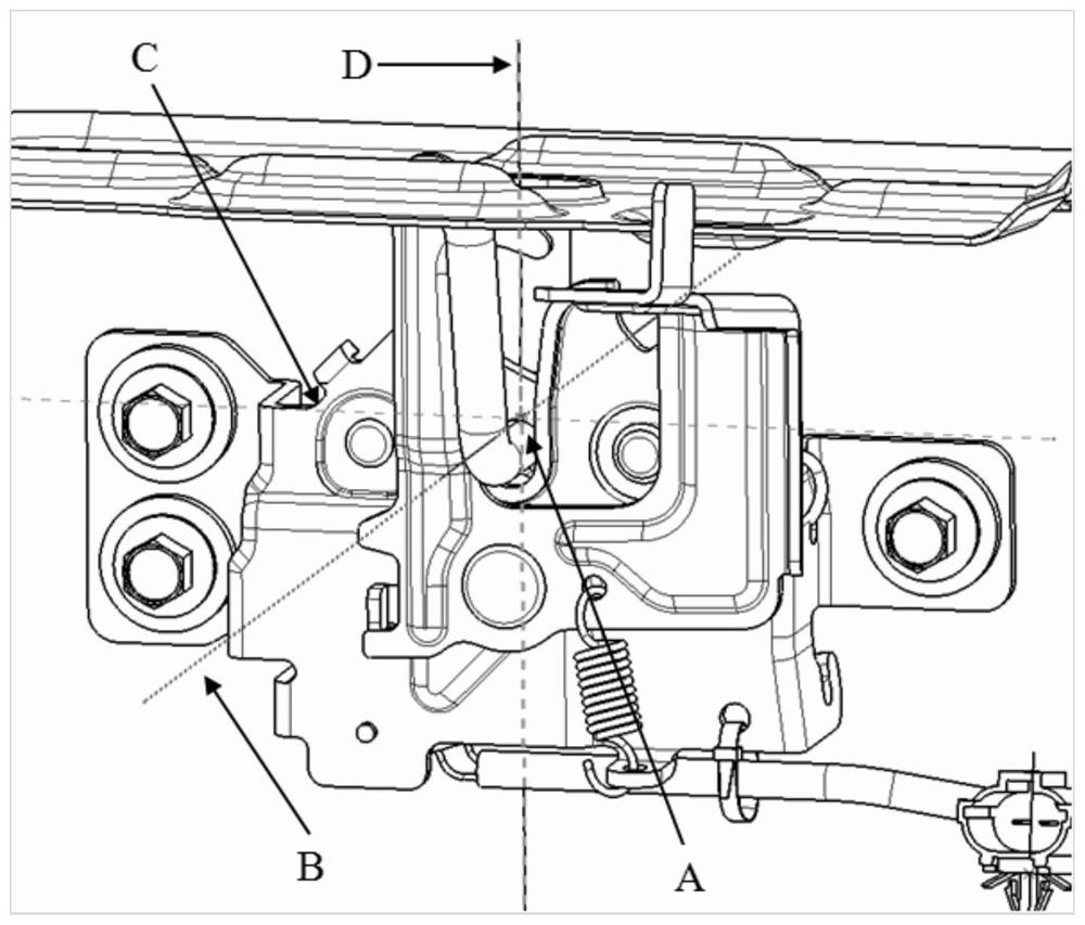 Method and system for determining arrangement position of engine cover lock