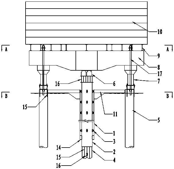 Vertical compression resistance and static load test method of 4000t class pile foundation