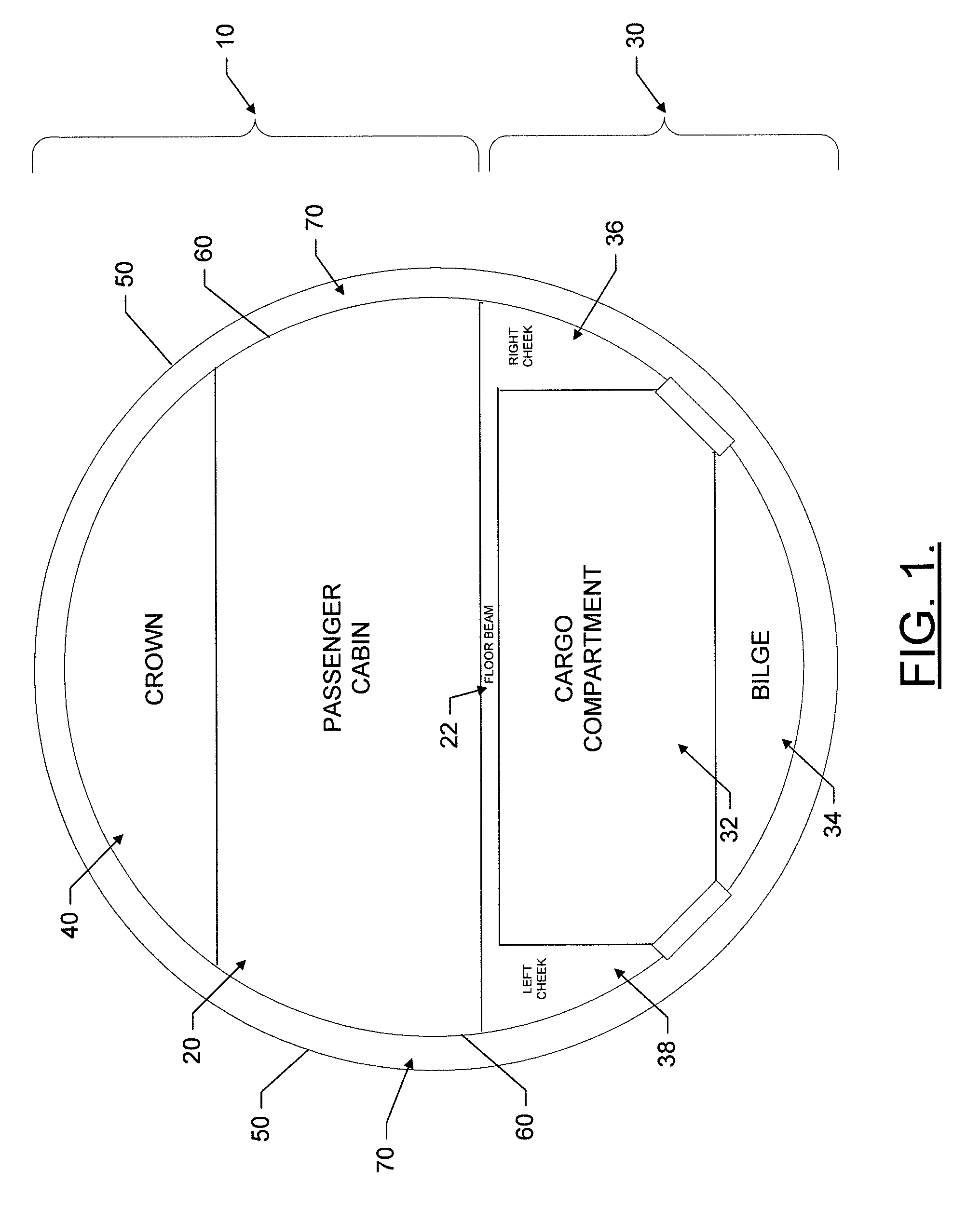 Method and apparatus for air flow control in an aircraft sidewall volume