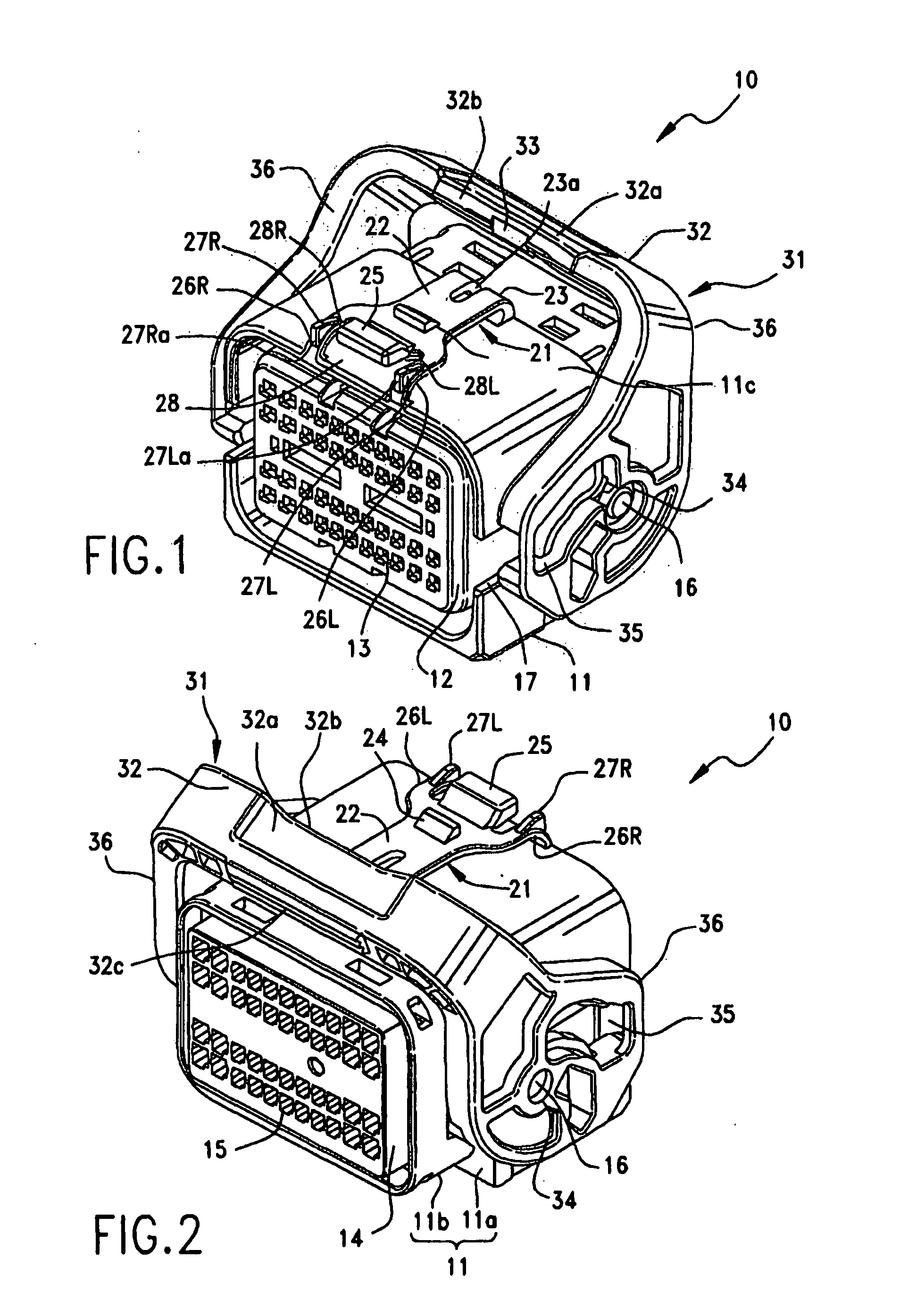 Connector with lever