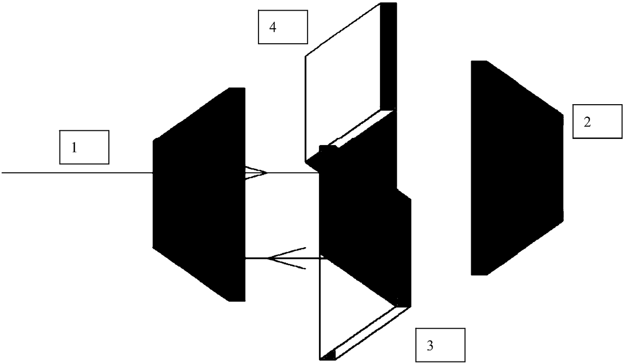 Four-right-angle-mirror optical path increasing system
