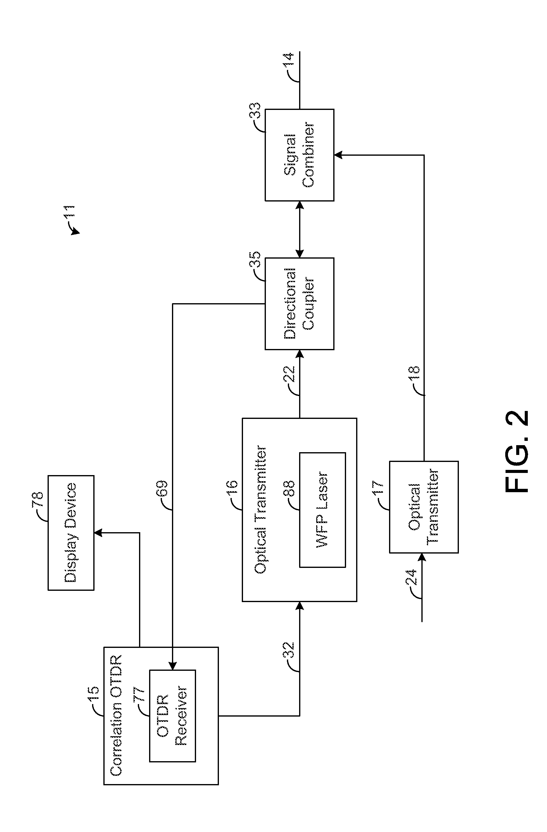 Optical time domain reflectometer systems and methods using wideband optical signals for suppressing beat noise