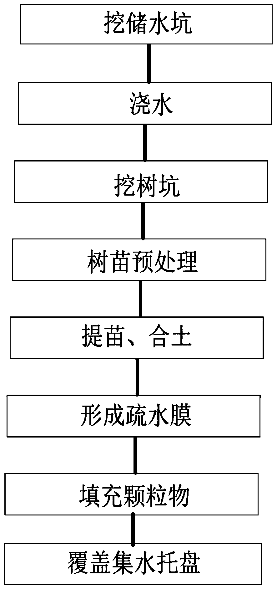 Tree planting method for arid area