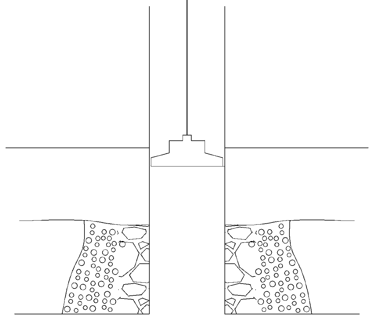 A pile foundation construction method for crossing fully-filled karst caves