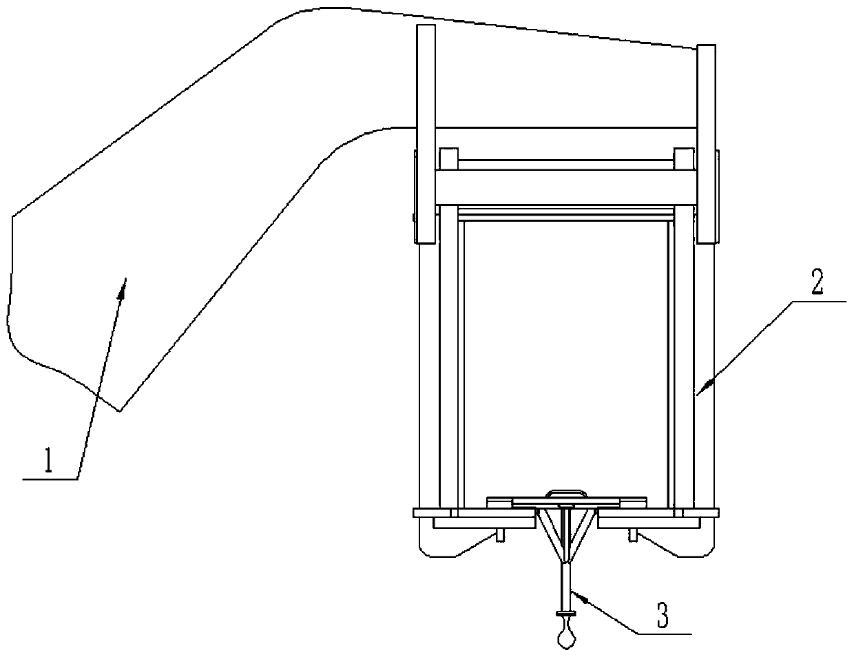 Suspension type air railway measurement device