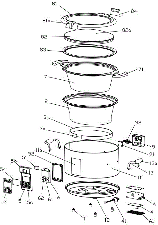 Slow cooker with aluminized inner container