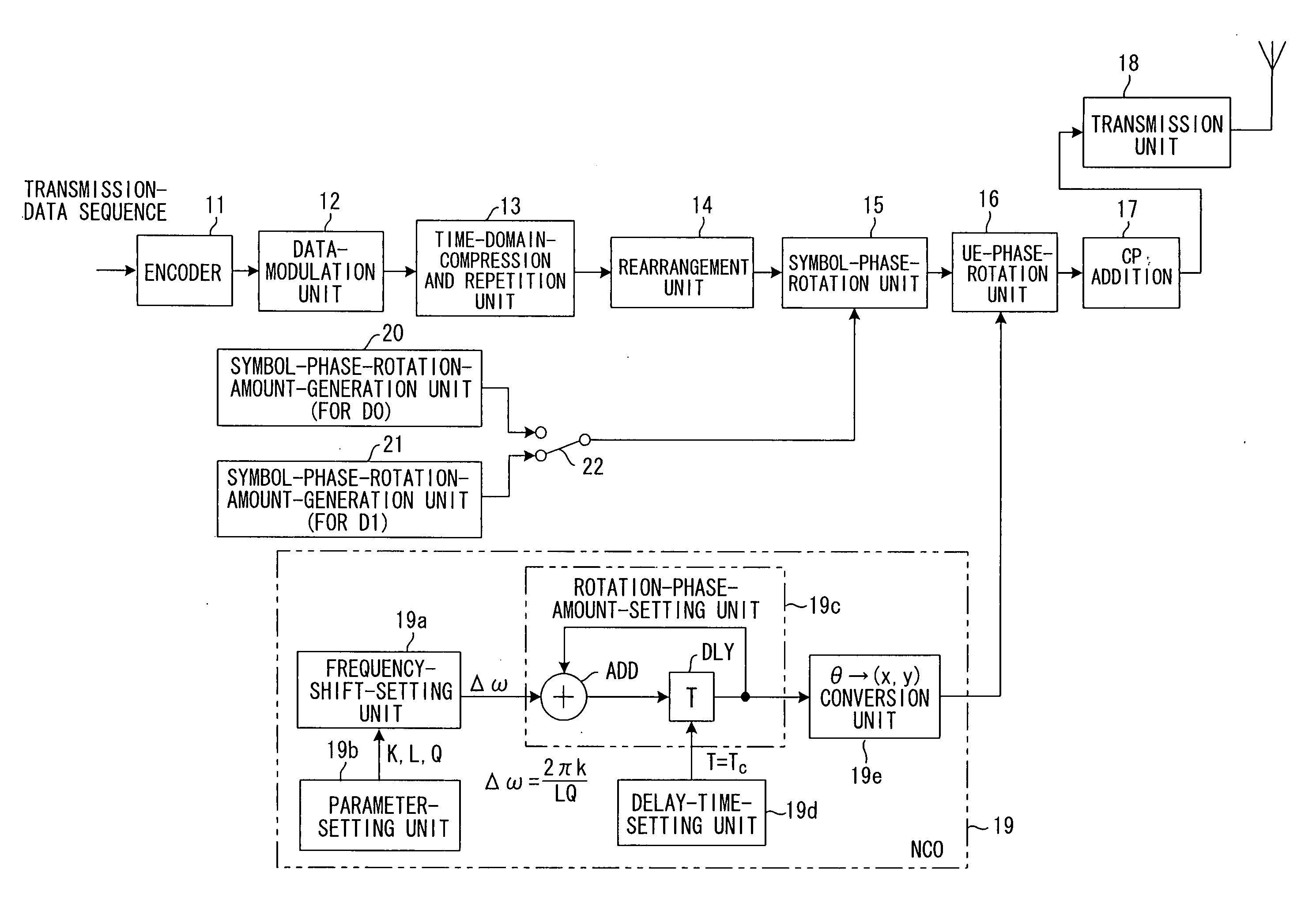 Frequency-division multiplexing transceiver apparatus, wave-number-division multiplexing transceiver apparatus and method