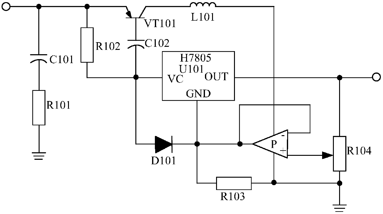 Voltage-stabilizing and current high transient adjustment energy-saving control system used for illumination lamp