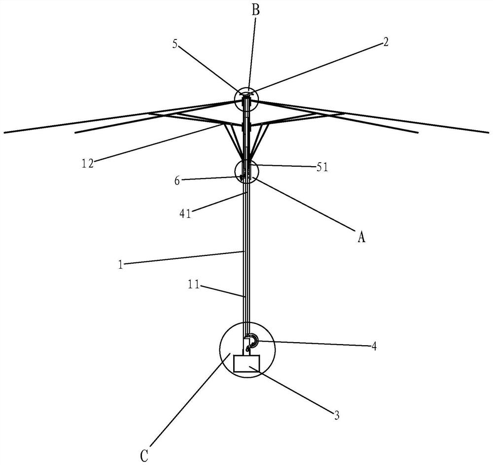 A rainproof disinfection spray straight bone umbrella