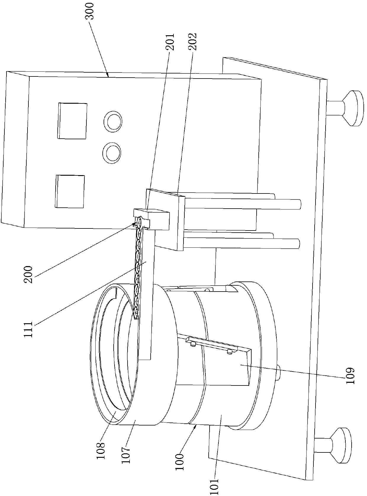 Plastic insert heating softening apparatus