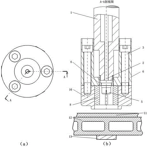 Dissimilar metal rivet welding connecting device, notch rivet and control method