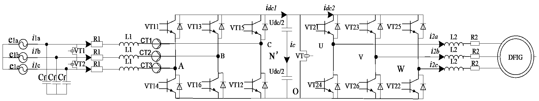 System and method for controlling doubly-fed wind power generation grid-side converter