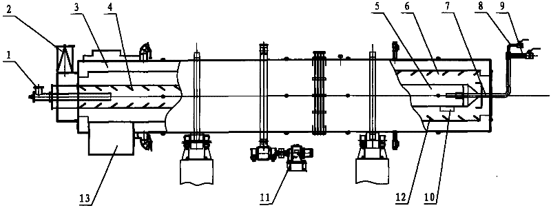 Reciprocating type rotary activation furnace