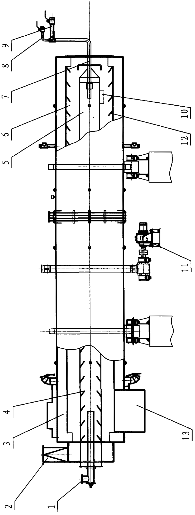 Reciprocating type rotary activation furnace
