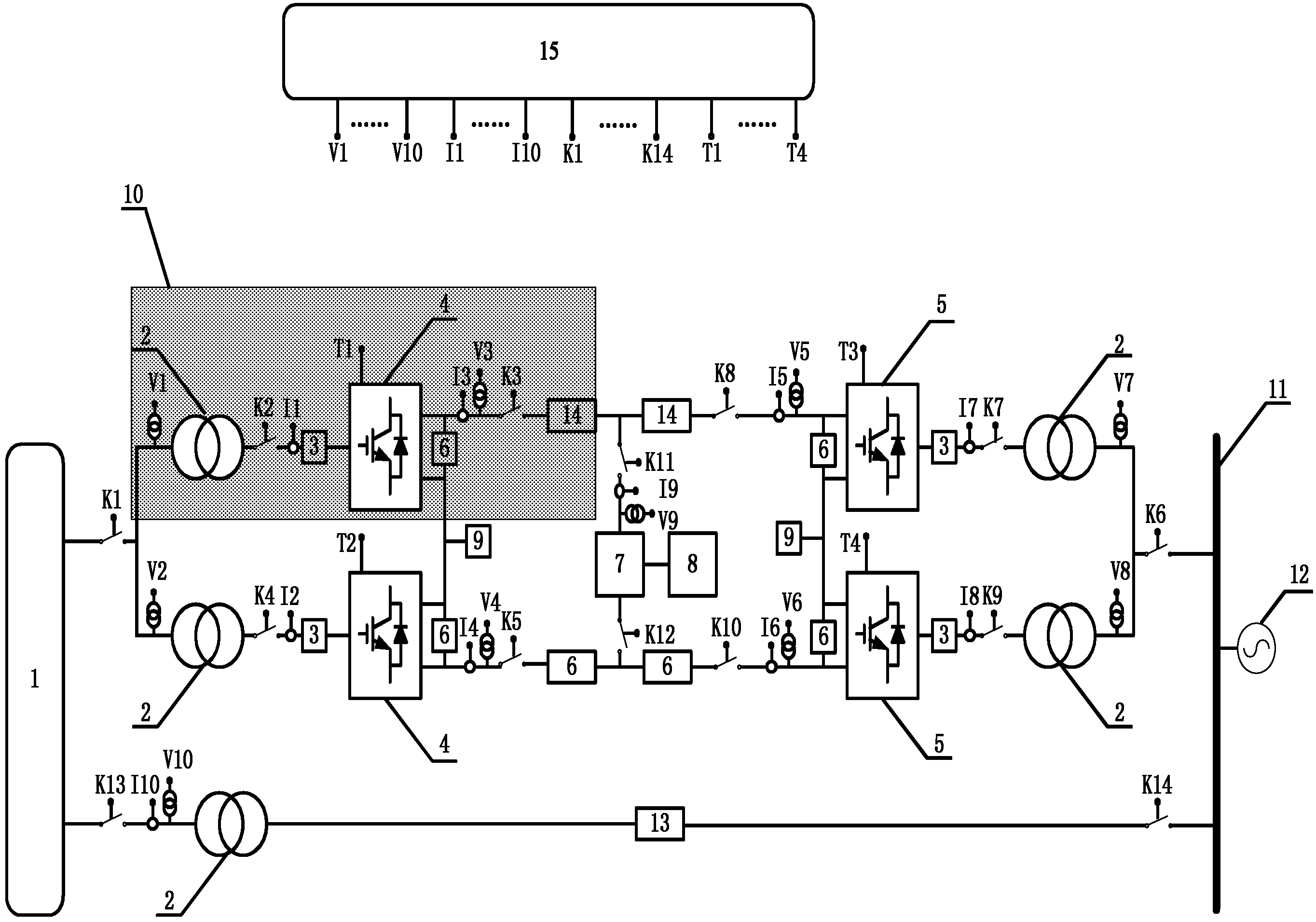 Movable model device of system of offshore wind power synchronized through flexible DC (Direct Current) power transmission