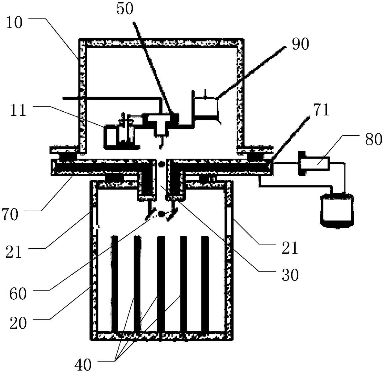 Single droplet evaporation experiment device