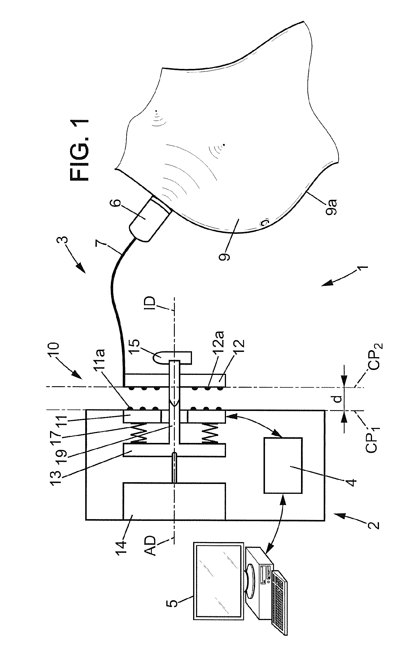 Connection system and an ultrasound system comprising said connection system