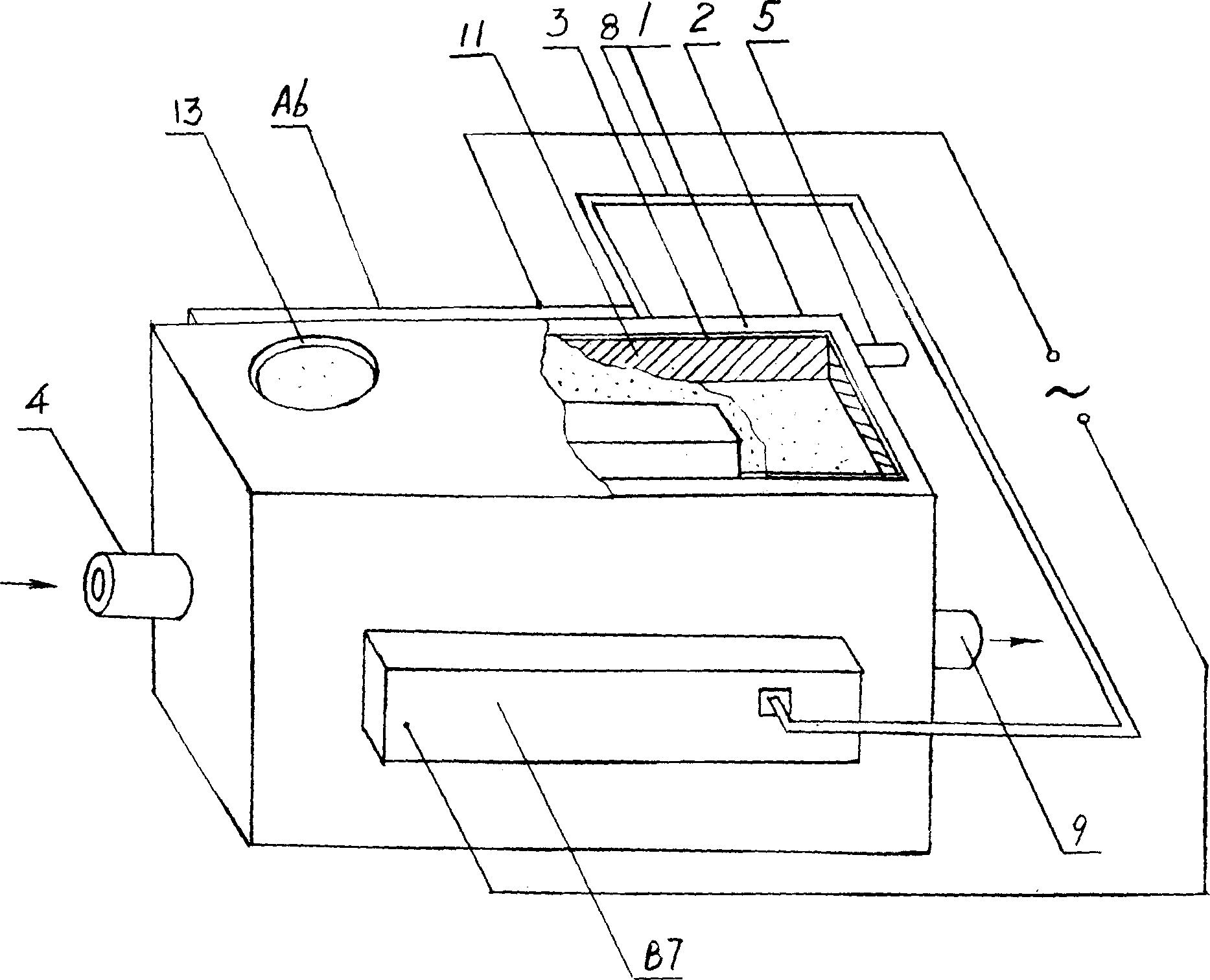 Composite electrical heating process and its apparatus