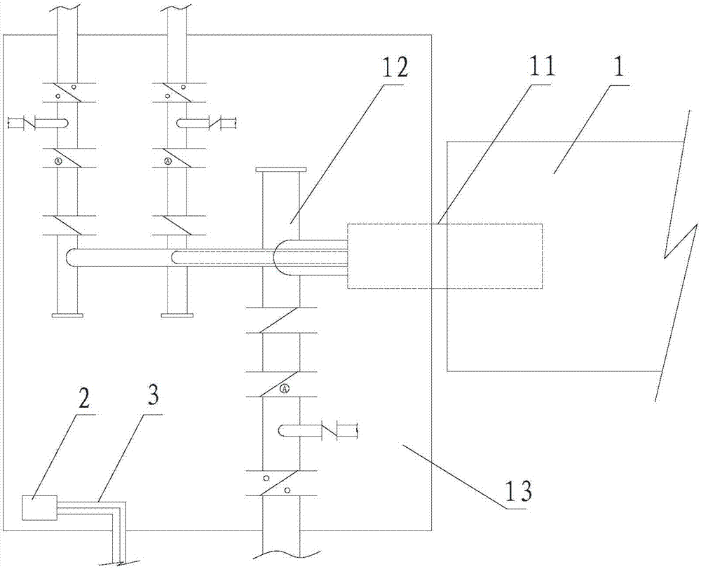 A rotary kiln valve group platform co detection device and detection method