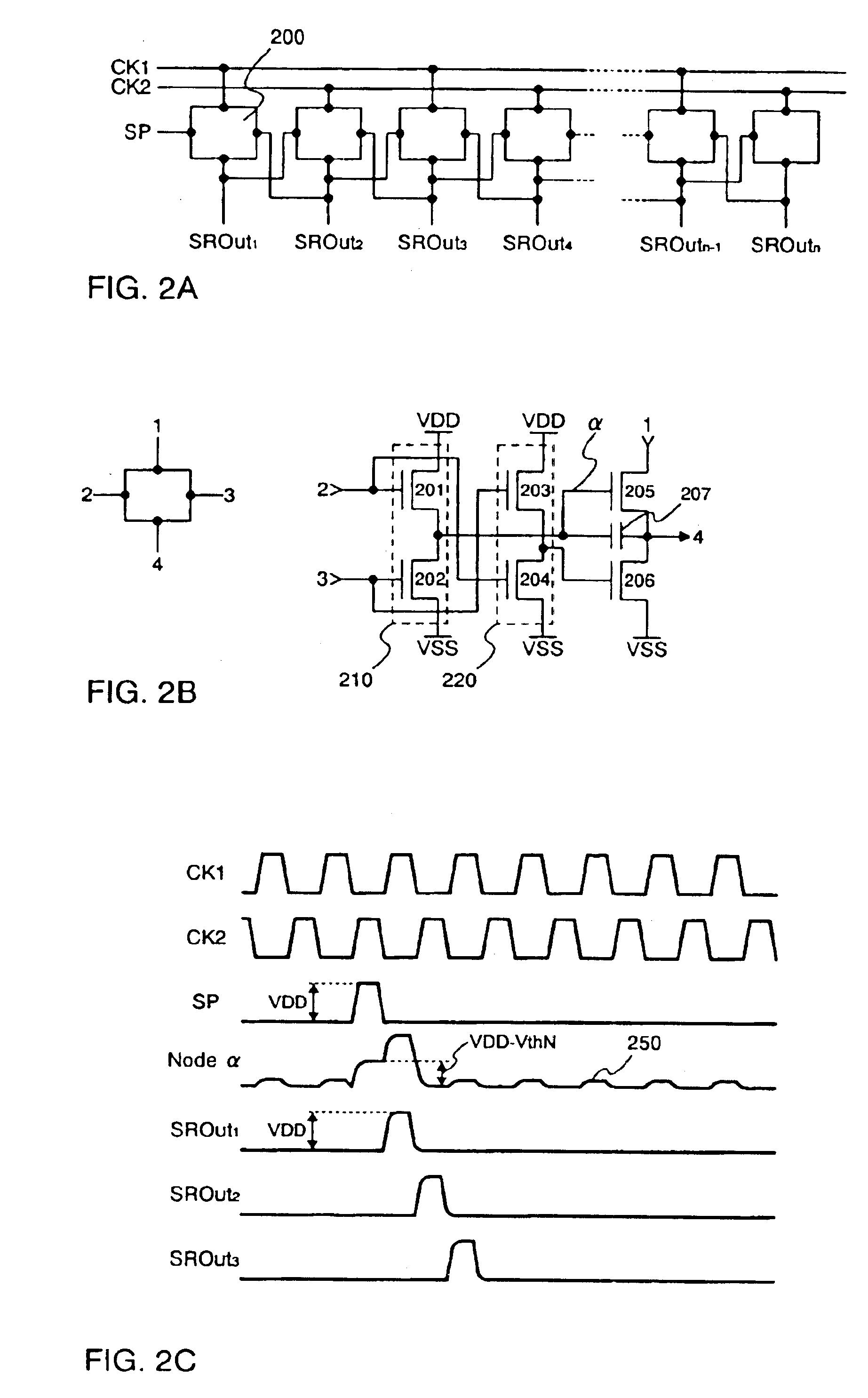 Pulse output circuit, shift register and electronic equipment