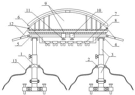 Adjustable sunshade device for livestock farm