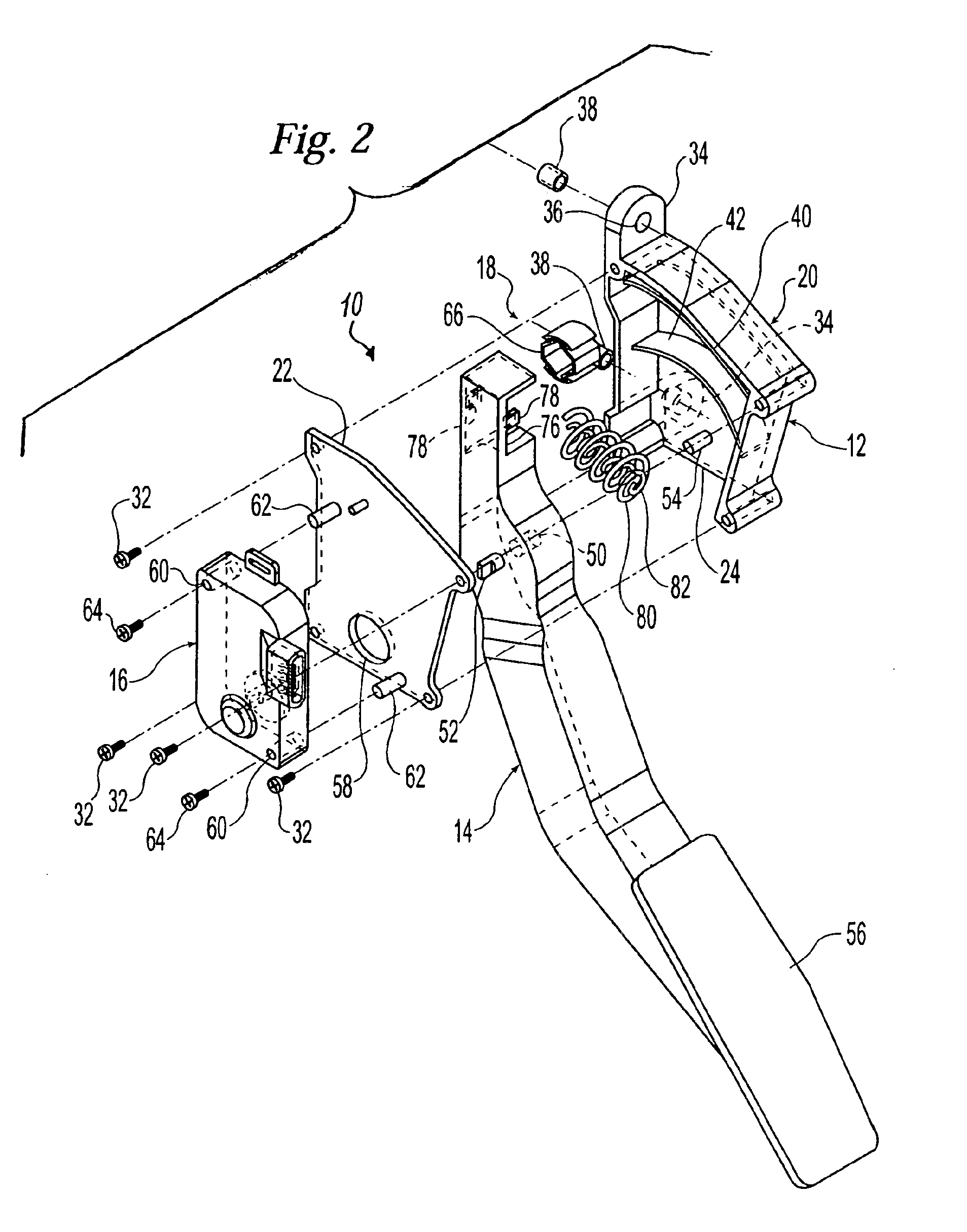 Electronic throttle control hysteresis mechanism