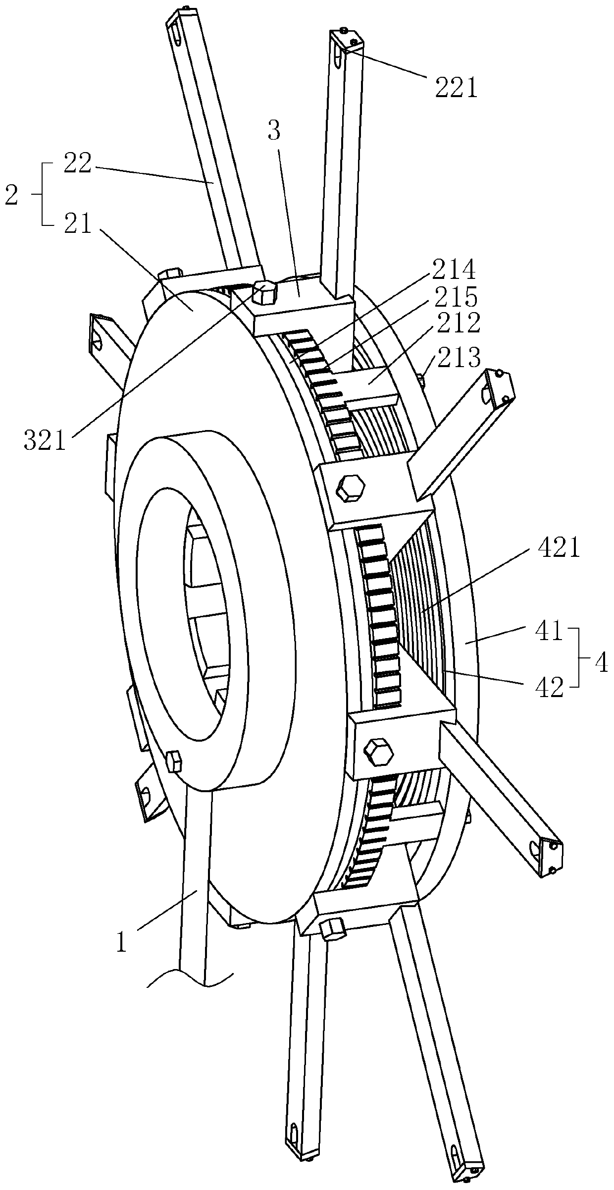 Prefabricated supporting device for cross-sea bridge pier body reinforcement cage and supervision method thereof