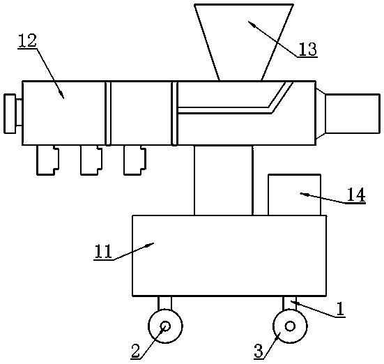 Outdoor walkway floor with luminous function and extrusion device thereof