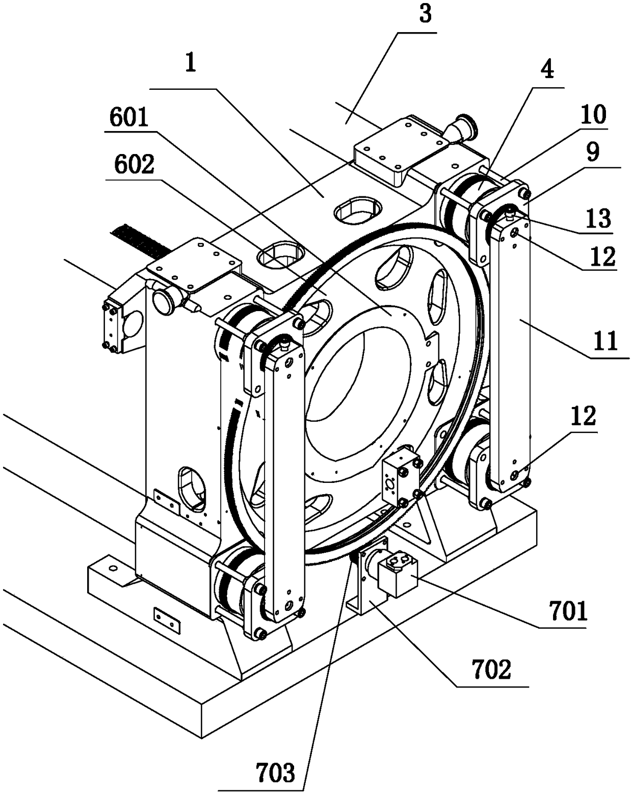 High-rigidity two-plate die locking mechanism