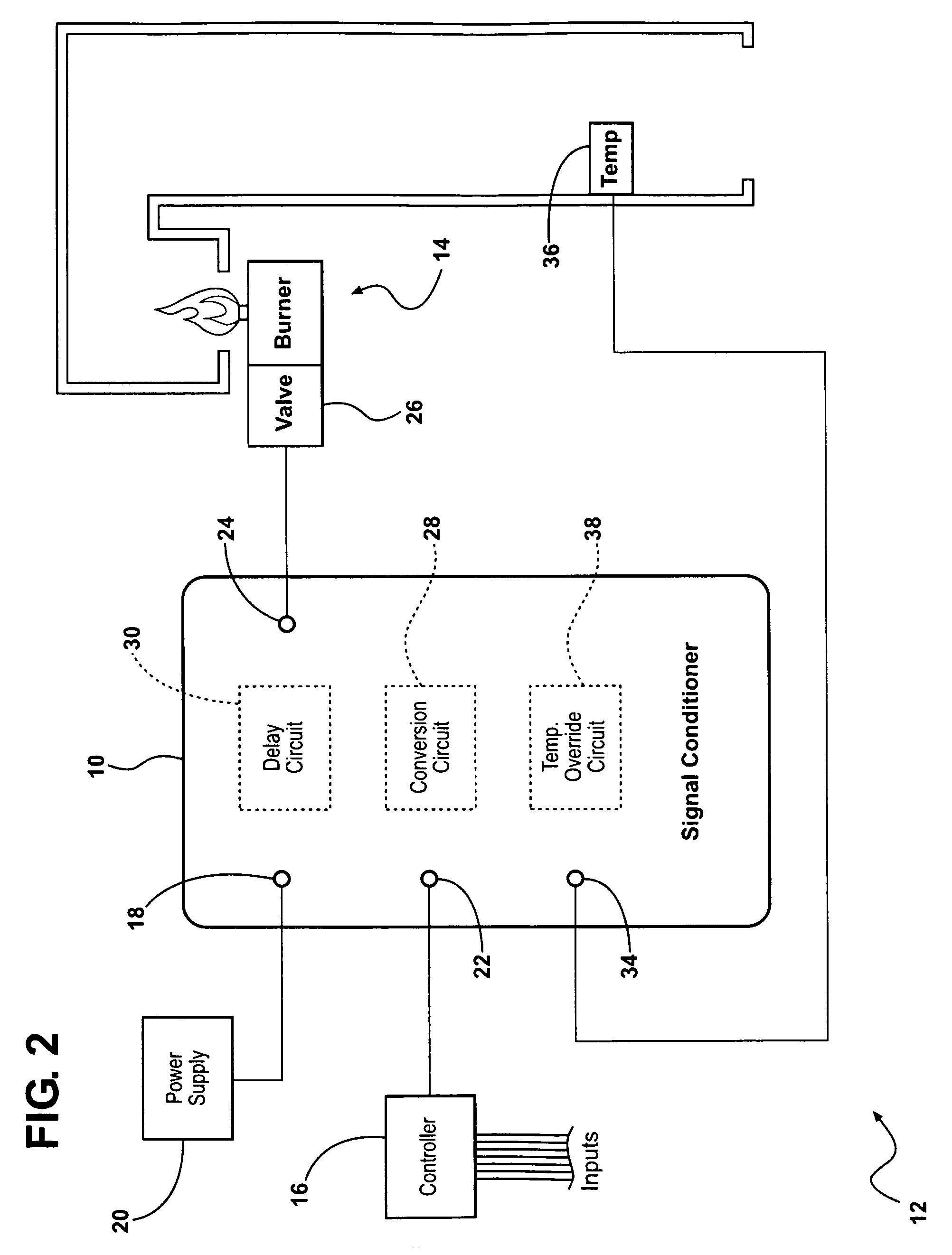 Signal conditioner for use in a burner control system