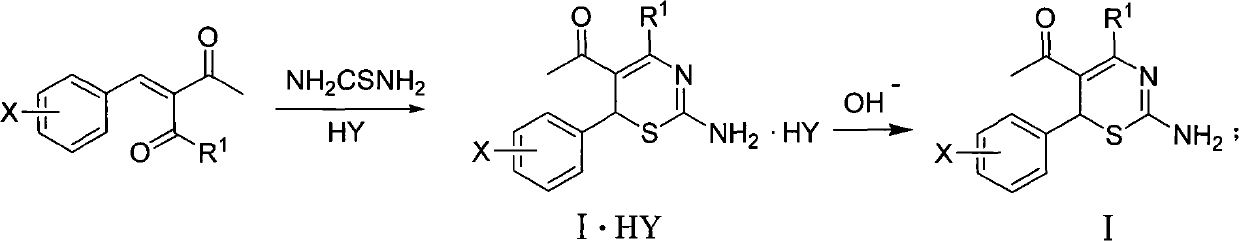 4-alkyl-6-aryl-5-acetyl-1, 3-thiazine, and preparation method and application thereof