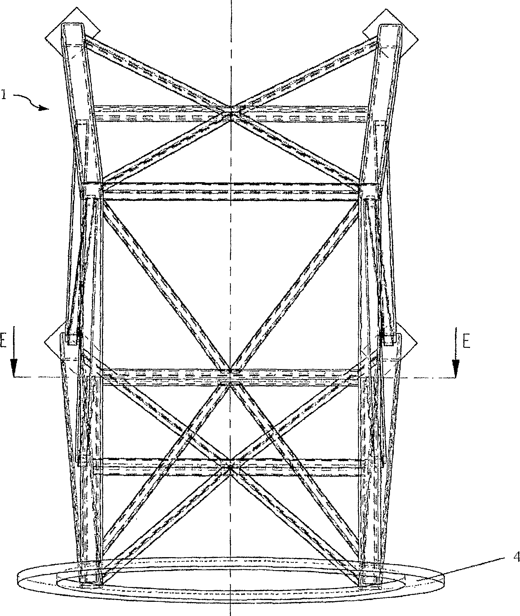 Suspended carriage for wind energy facility, rotary connecting device for wind egergy facility, wind egergy facility, driving method for wind egergy facility