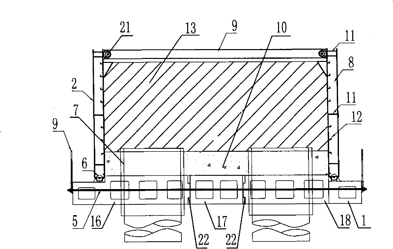 Construction method of marine self-floating type steel soleplate single-wall suspension box cofferdam and single-wall suspension box cofferdam