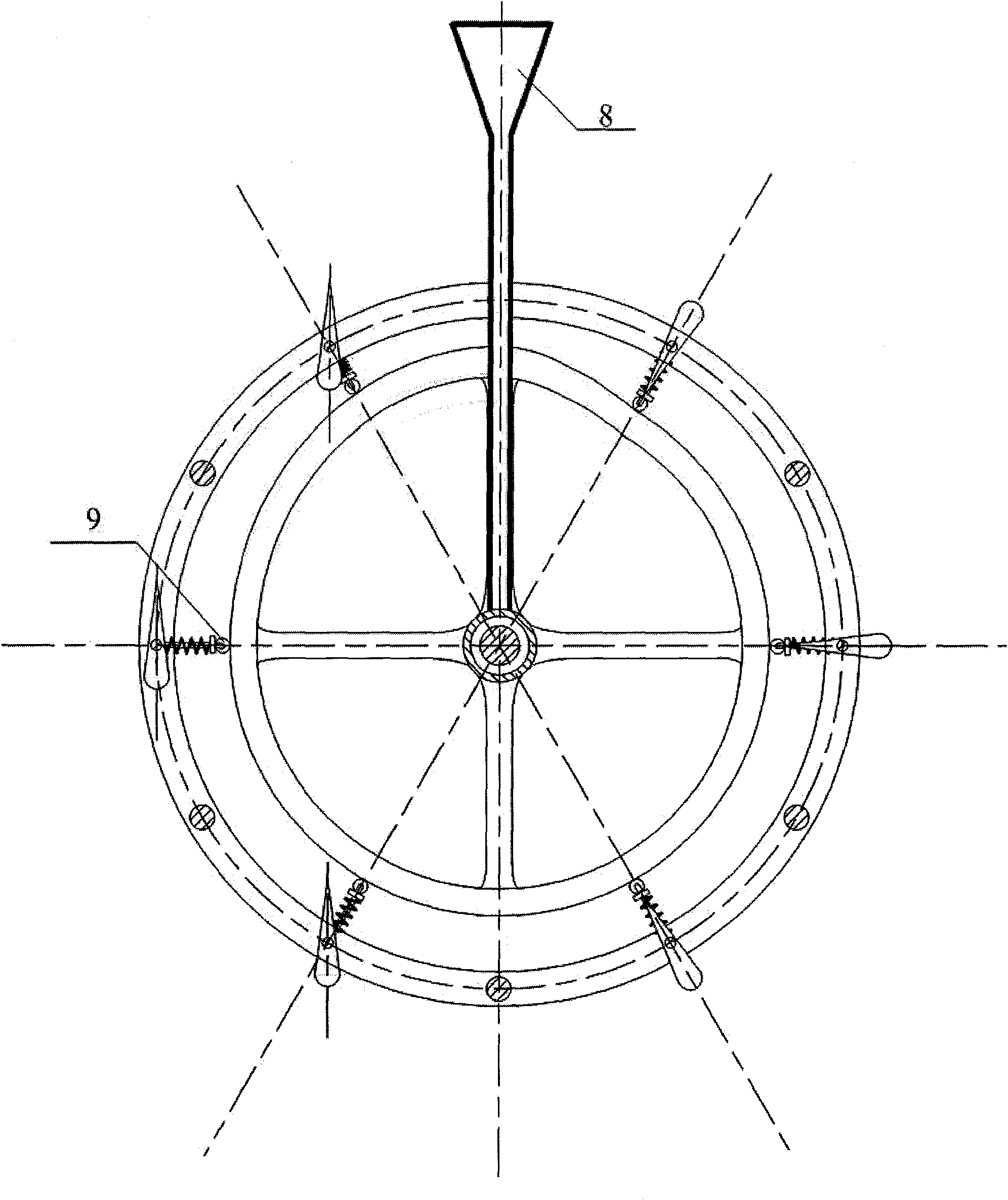 Vertical shaft wind motor device