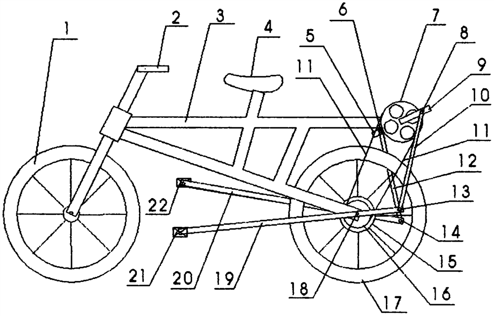 Lever-assisted bicycle and lever-assisted multi-wheel vehicle