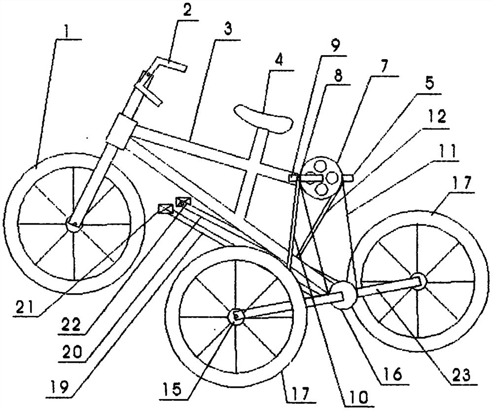 Lever-assisted bicycle and lever-assisted multi-wheel vehicle