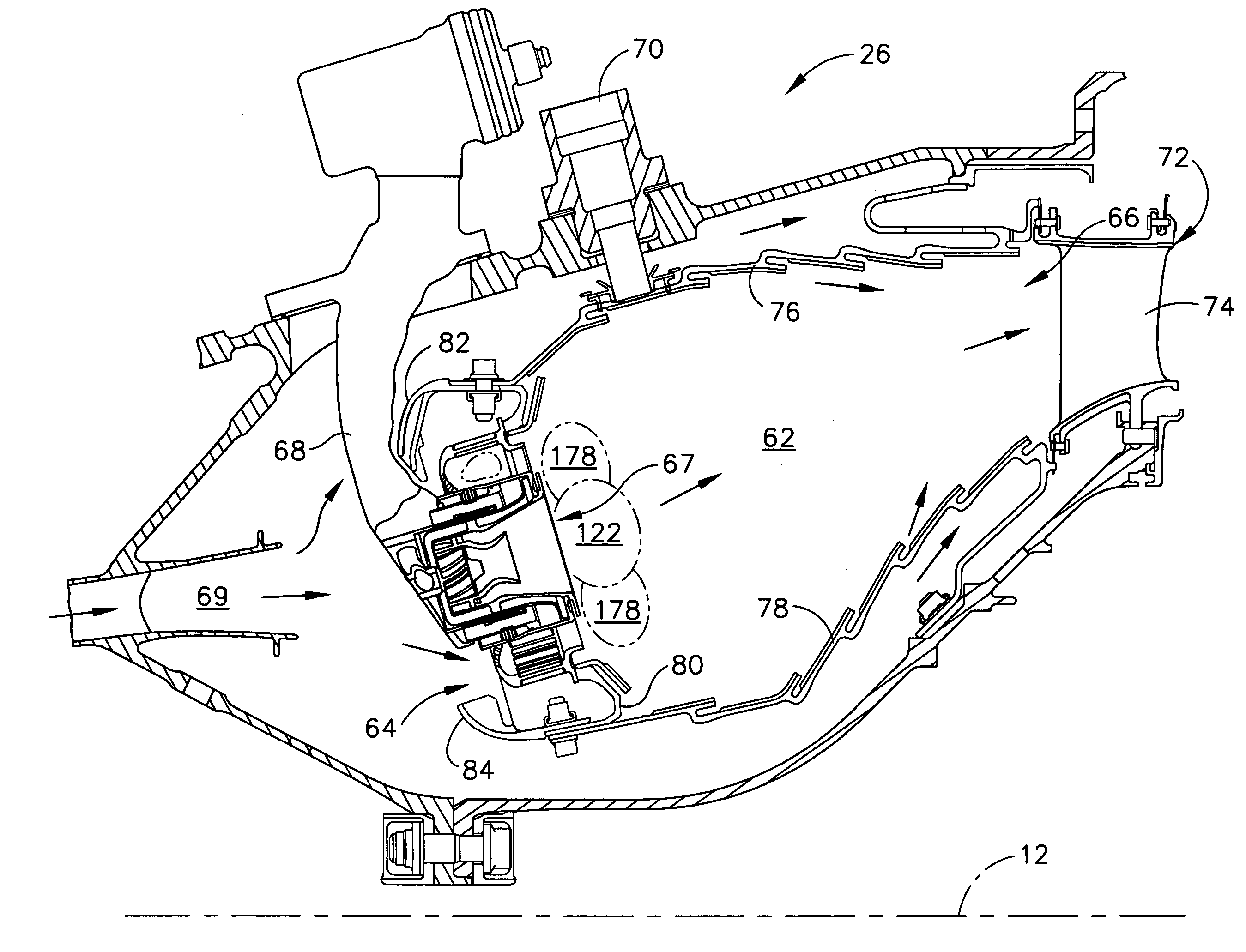 Mixer assembly for combustor of a gas turbine engine having a main mixer with improved fuel penetration