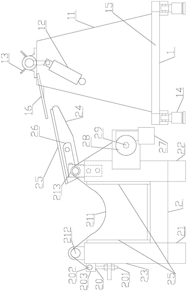 Unloading device for spring steel straightening and shearing machine