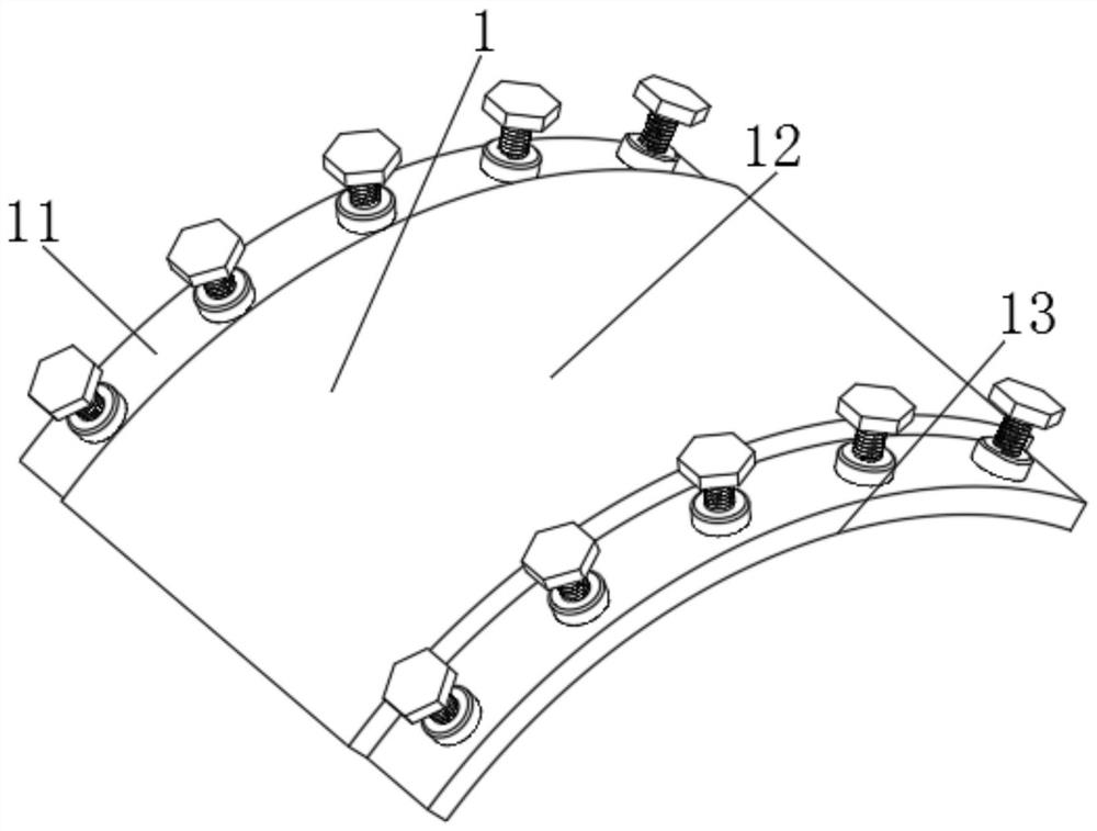 Damping device for widening construction of arched bridge