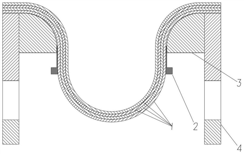 Novel high-strength low-rigidity metal expansion joint