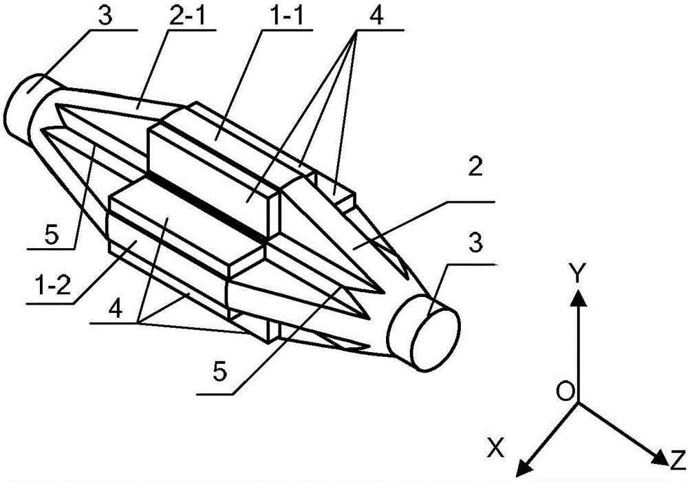 Cross-shaped section beam type paster double-foot ultrasonic motor vibrator